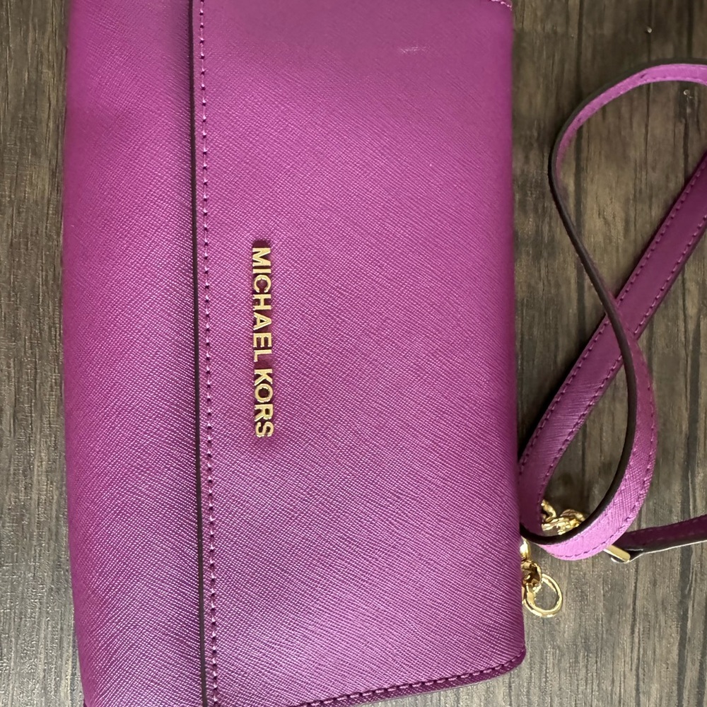 Michael Kors Magenta Wristlet Clutch